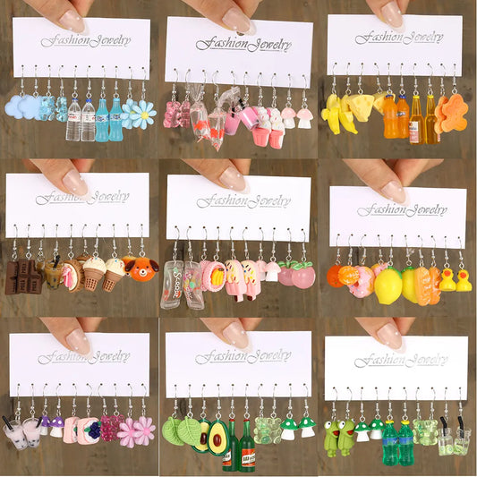 Colorful Whimsical Food Earrings